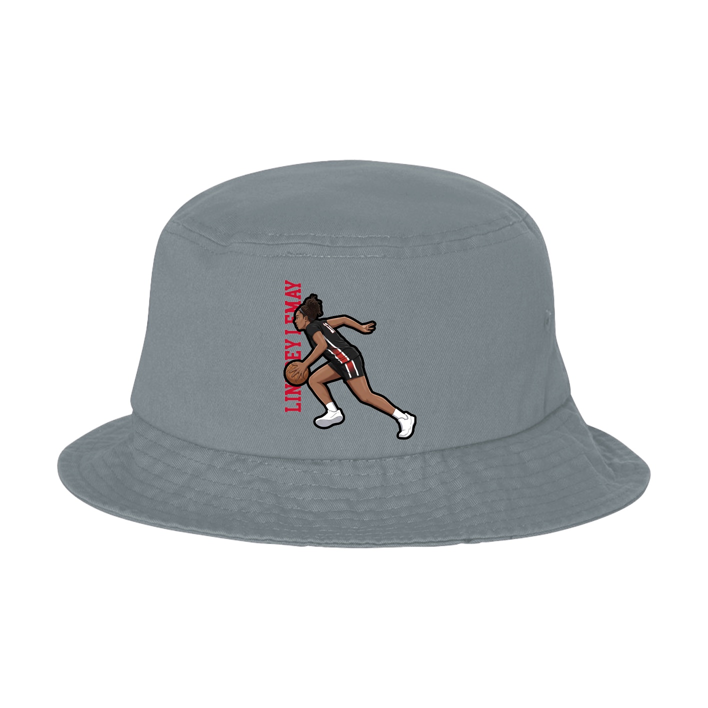 Bucket Cap — Name Vertical in Grey