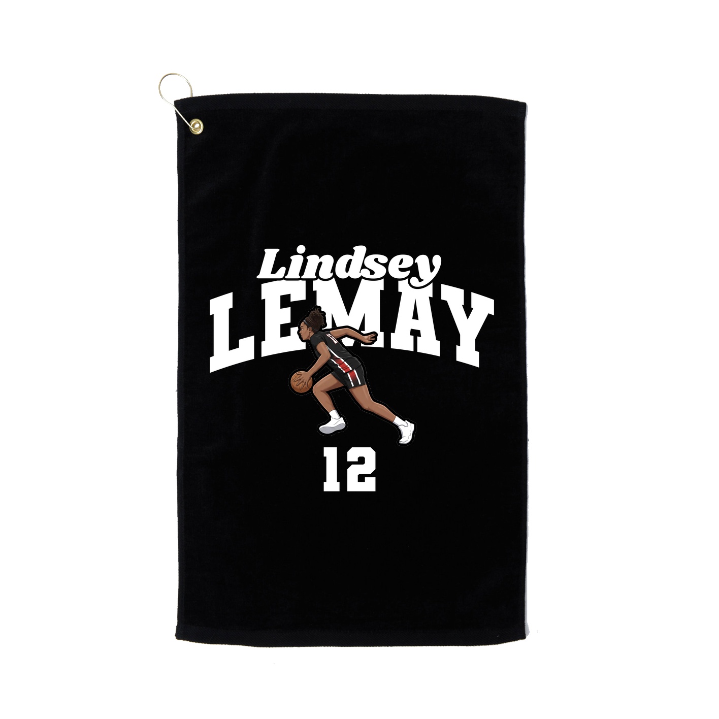 Golf Towel — Signature Arch in Black