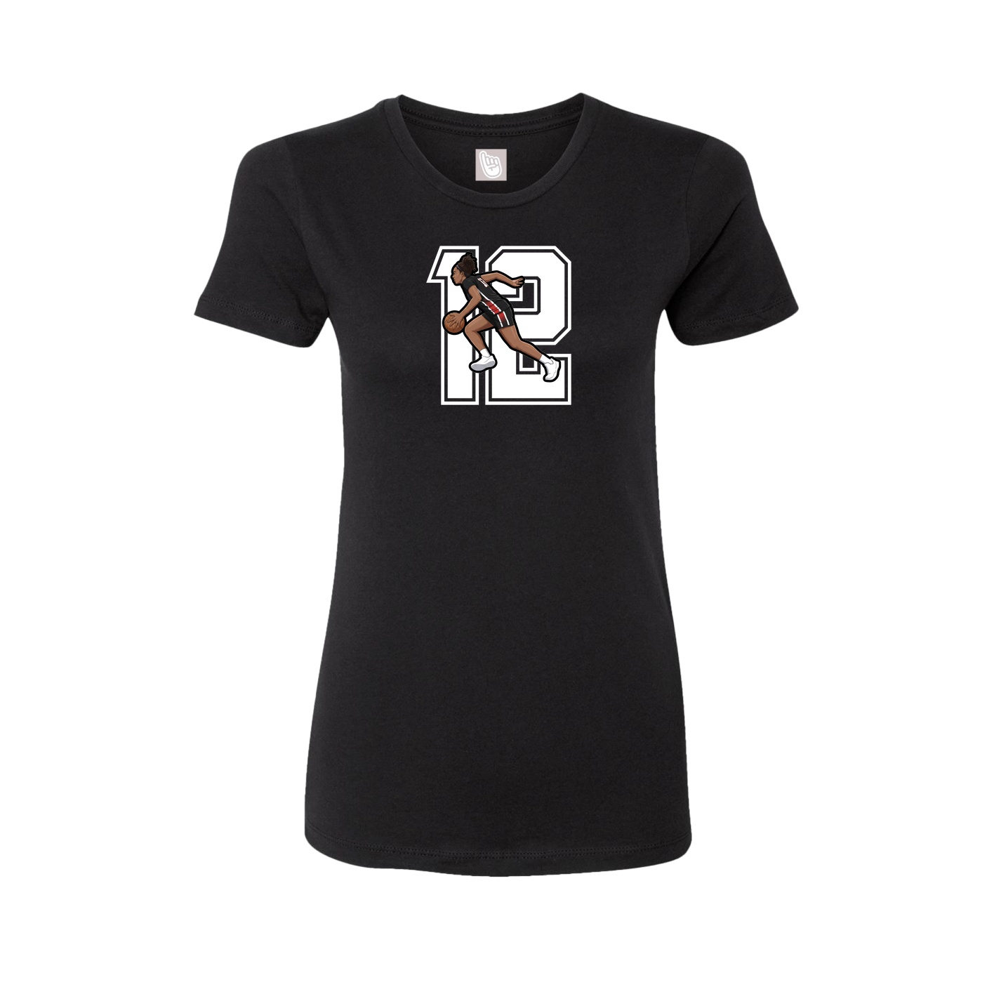 Womens Tee — Number in Black
