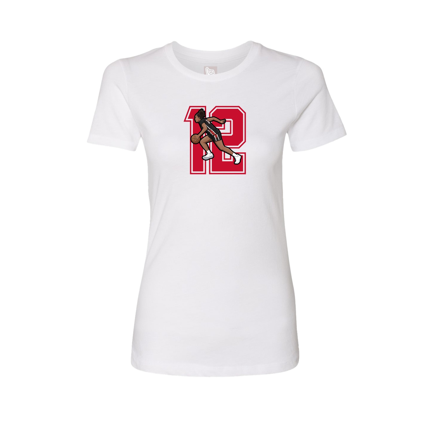 Womens Tee — Number in White