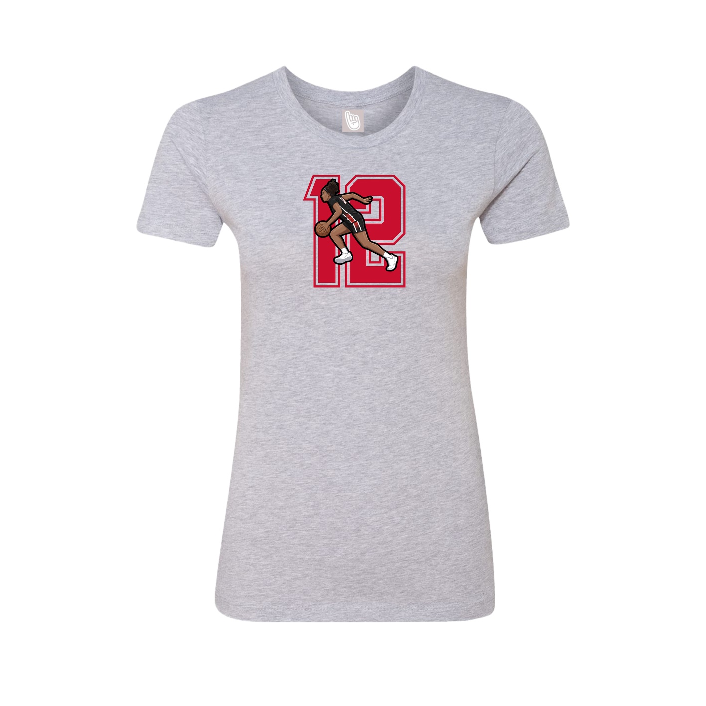 Womens Tee — Number in Grey