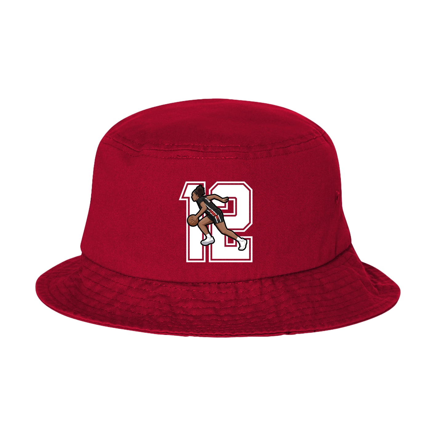 Bucket Cap — Number in Red