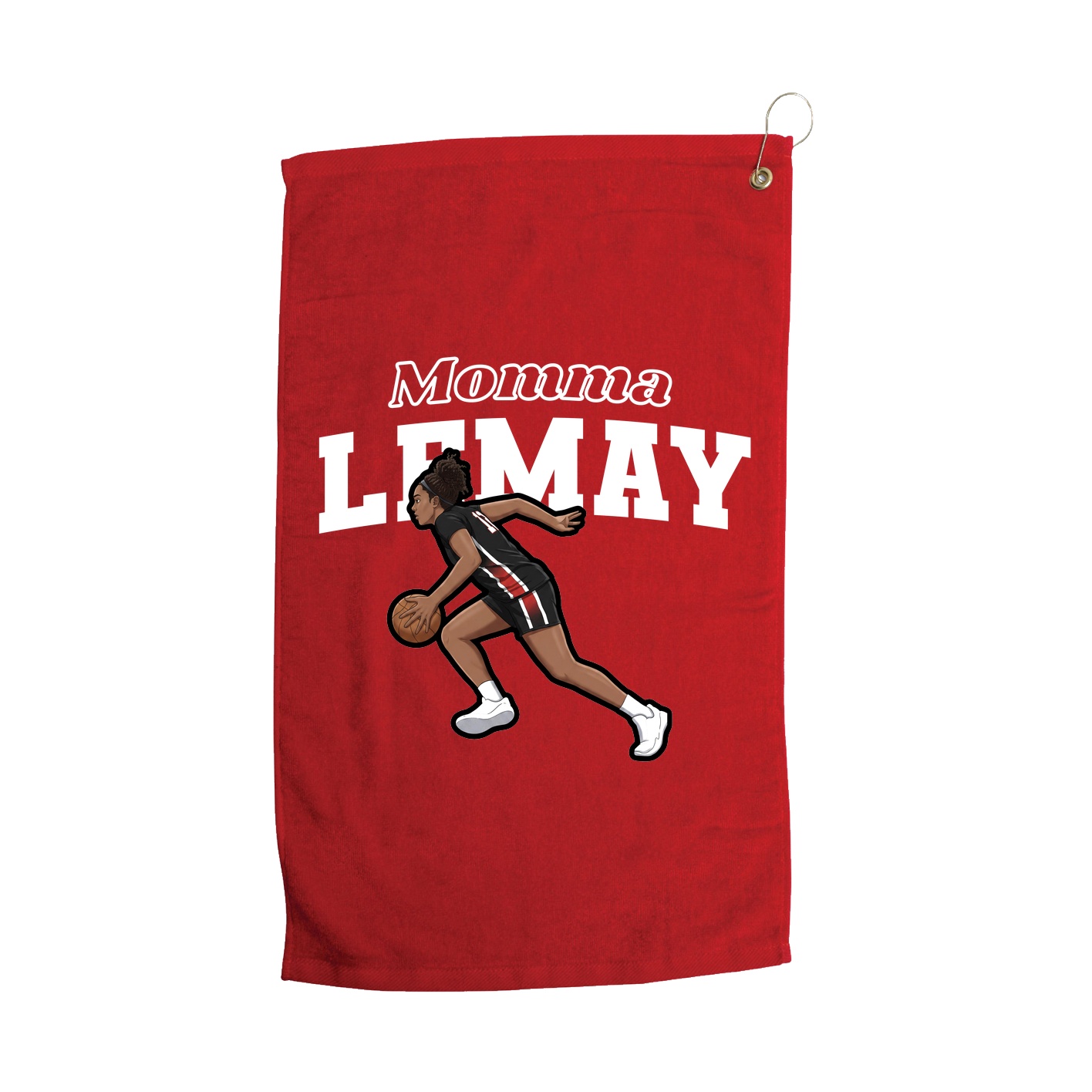 Golf Towel — Mothers Day Block in Red