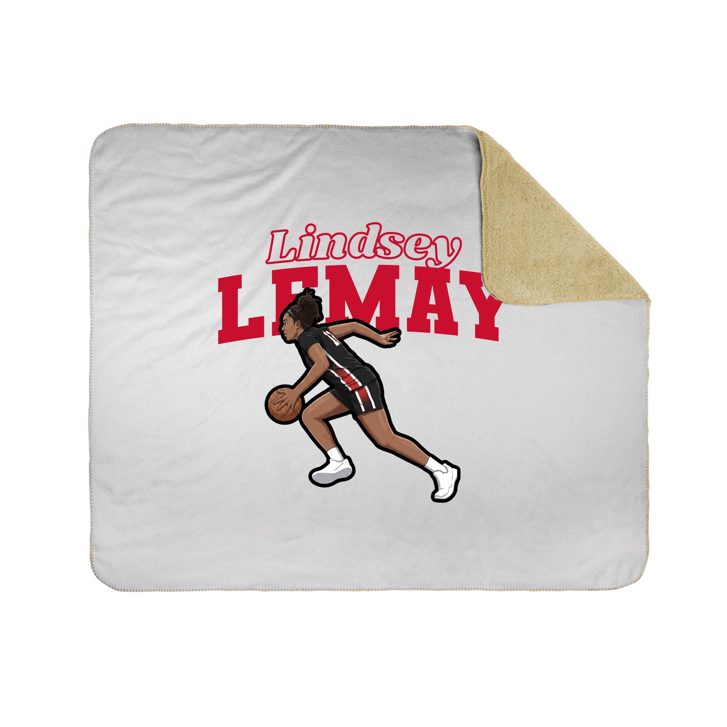 Throw Blanket — Name Arch in White