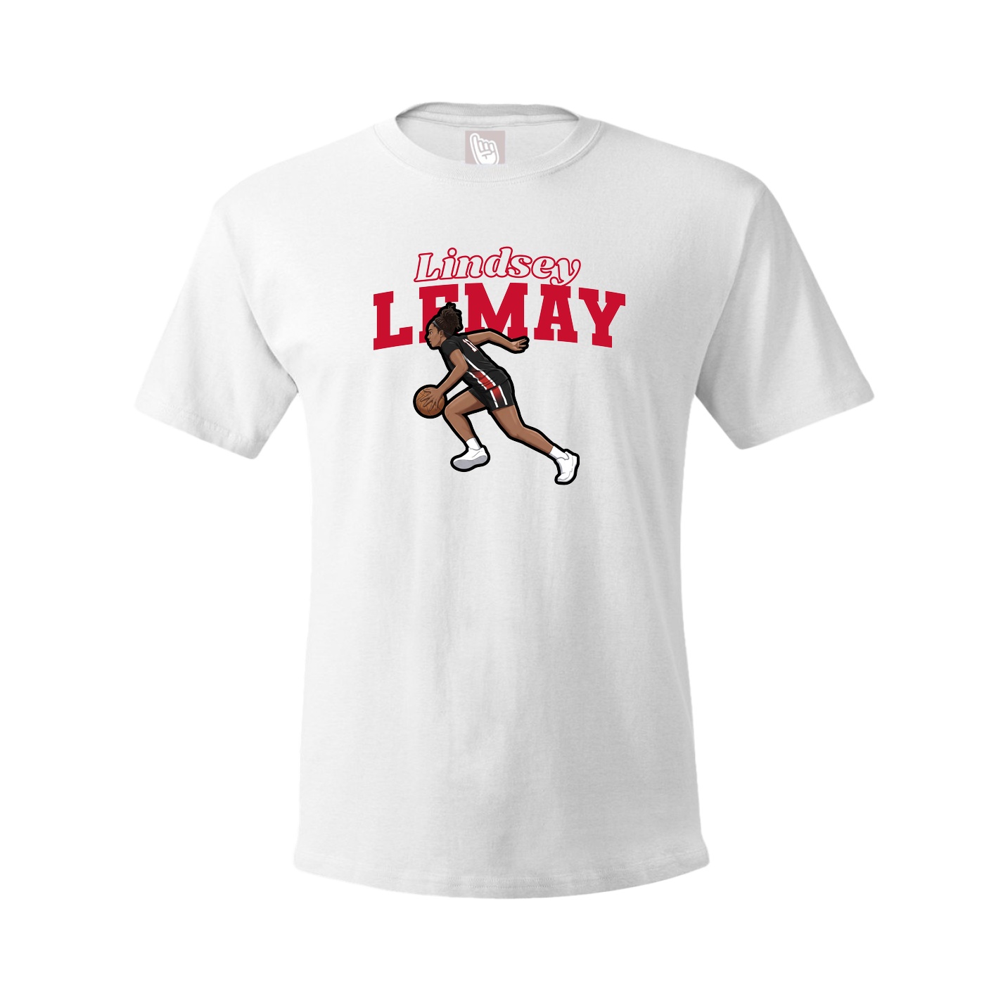 Youth Tee — Name Arch in White