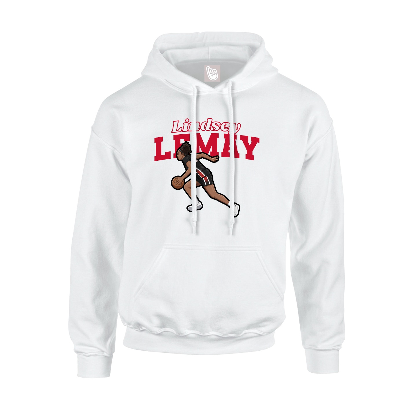 Hoodie — Name Arch in White
