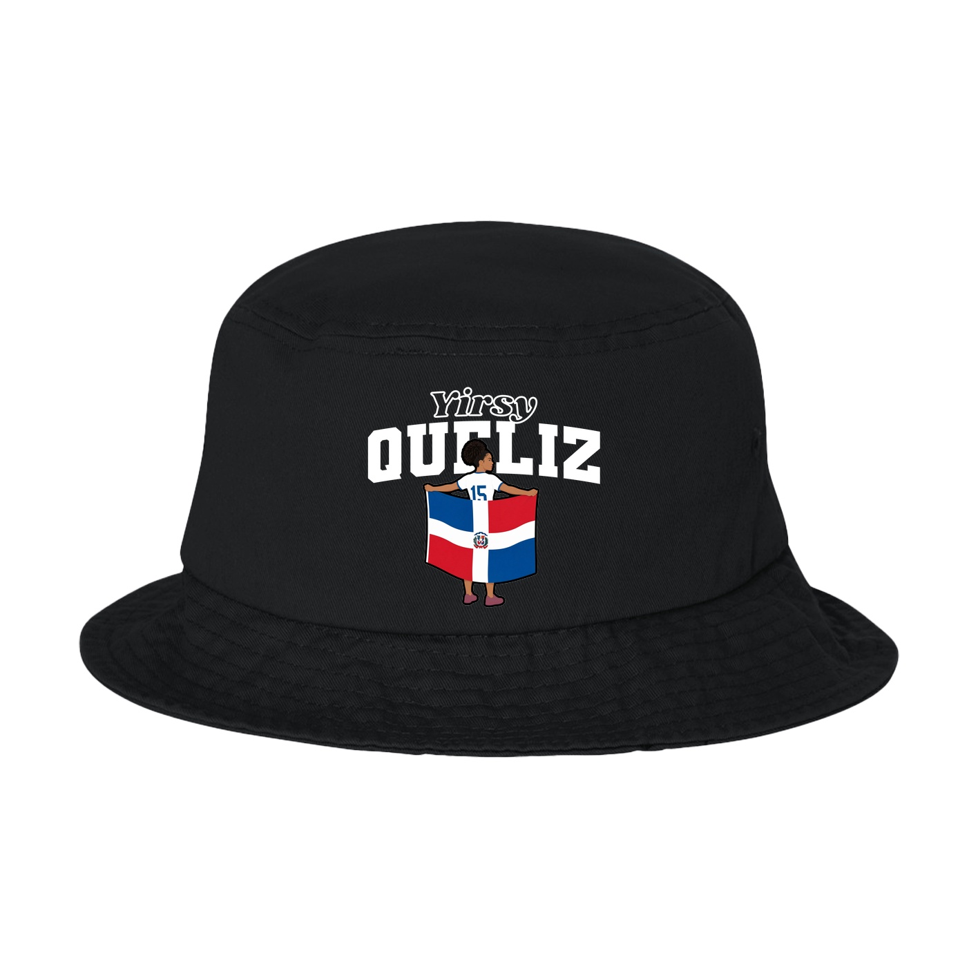 Bucket Cap — Name Arch in Black