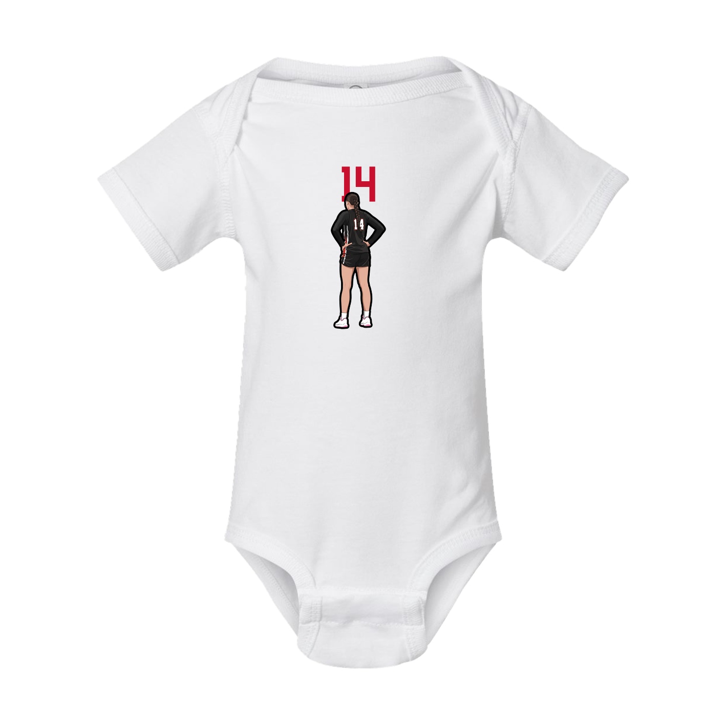 Baby Onesie — Number Top in White