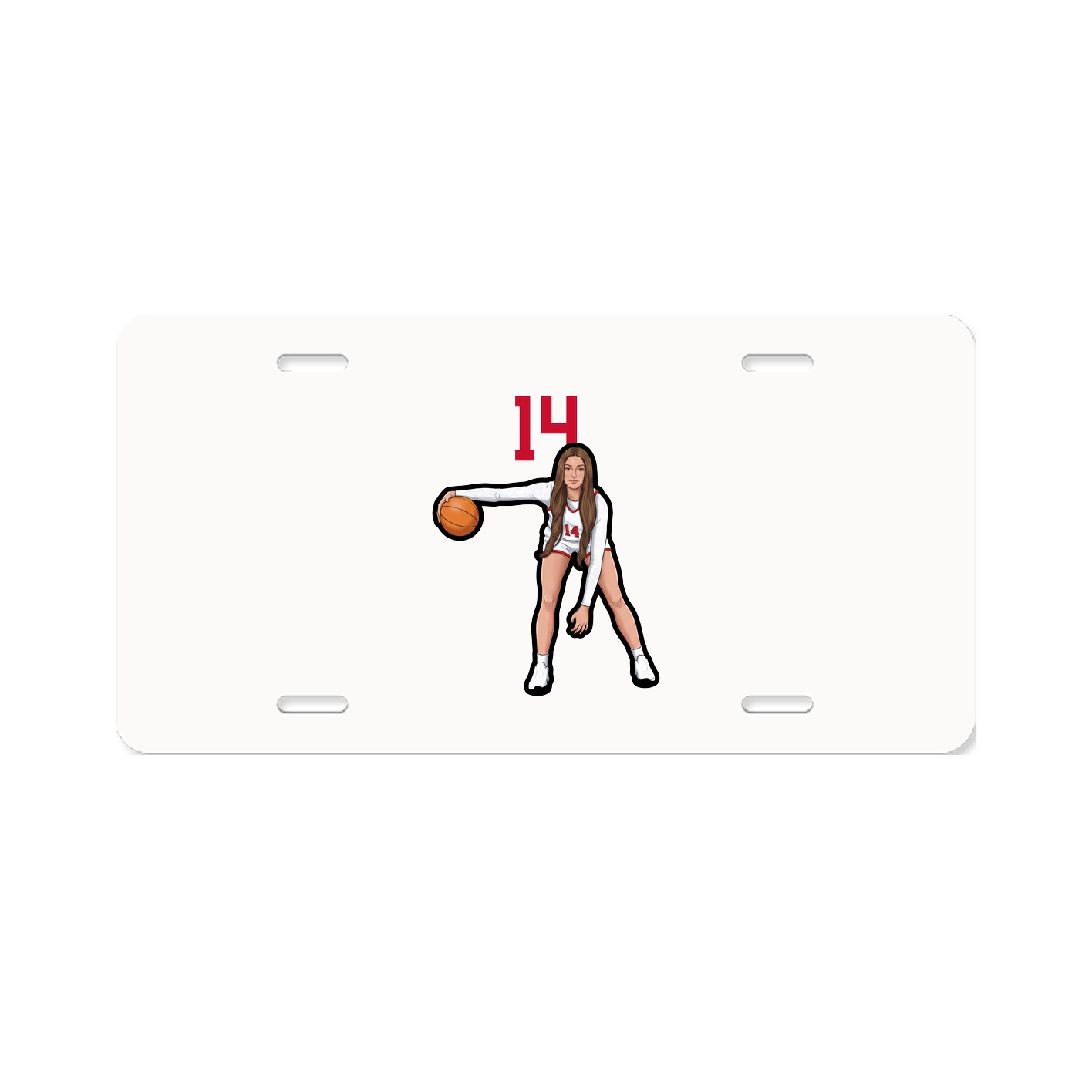 License Plate — Number Top in Classic