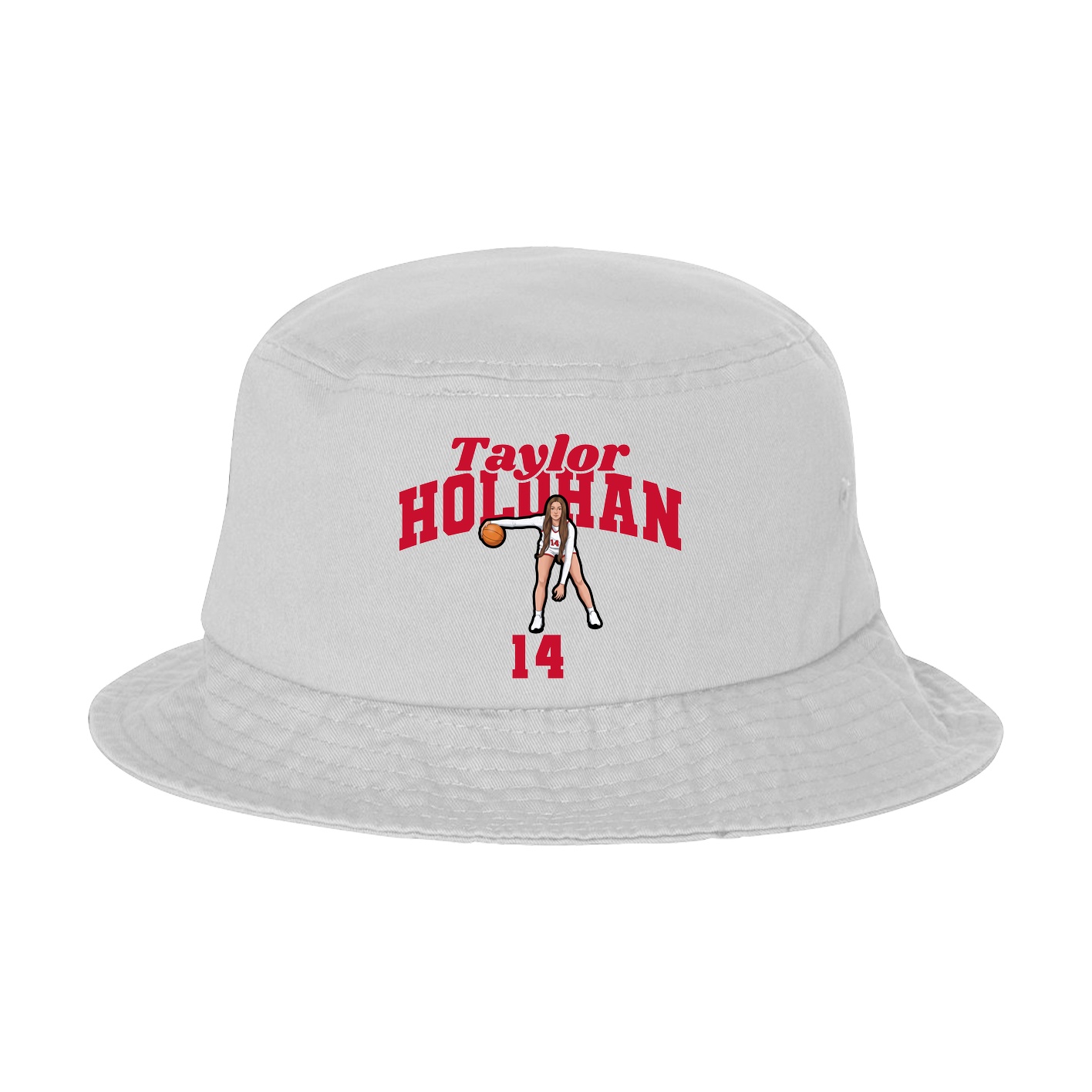 Bucket Cap — Signature Arch in White