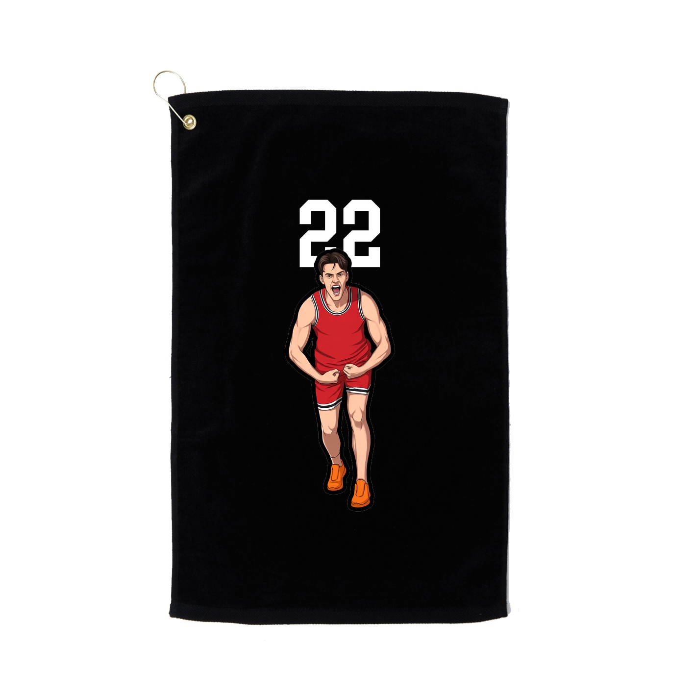 Golf Towel — Number Top in Black