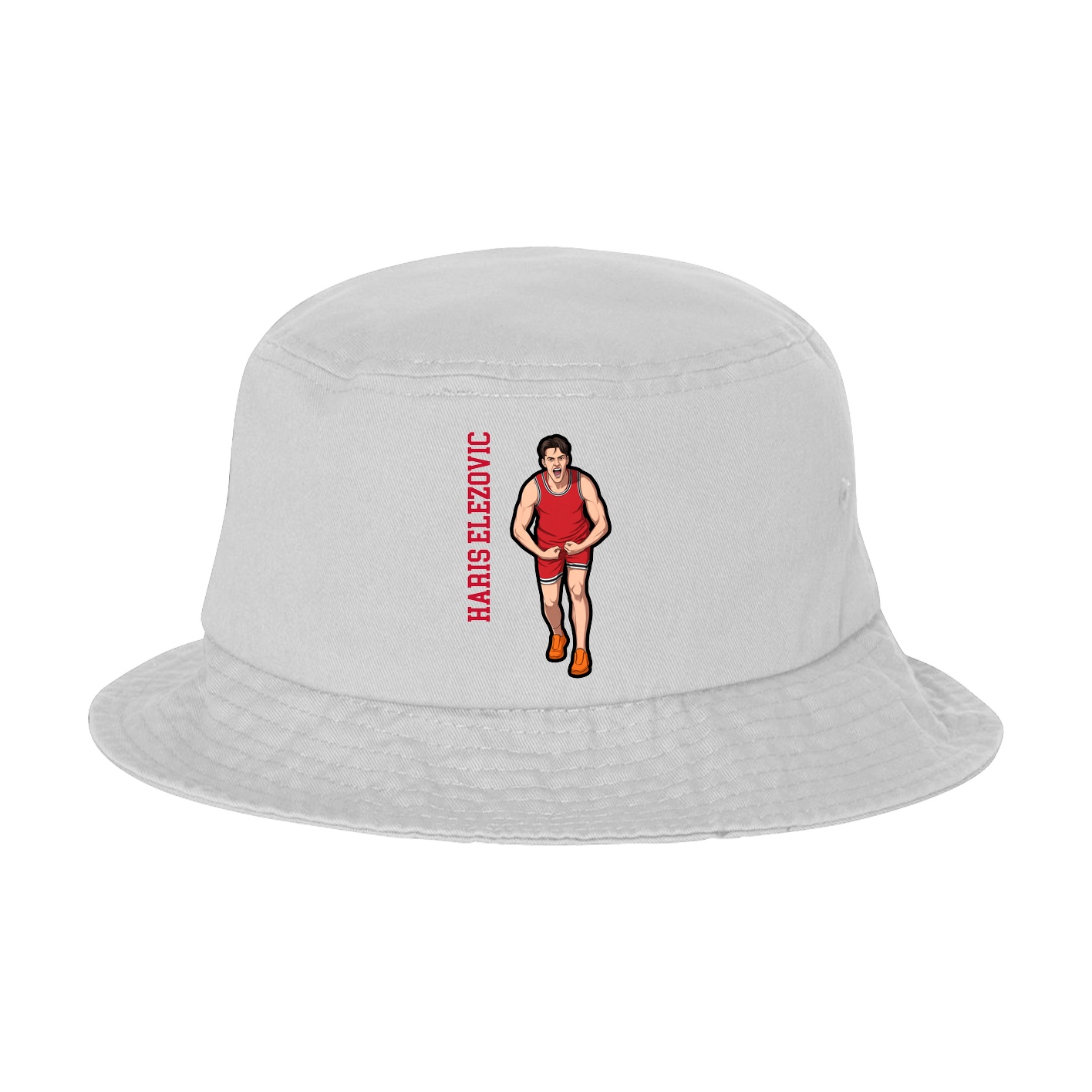 Bucket Cap — Name Vertical in White