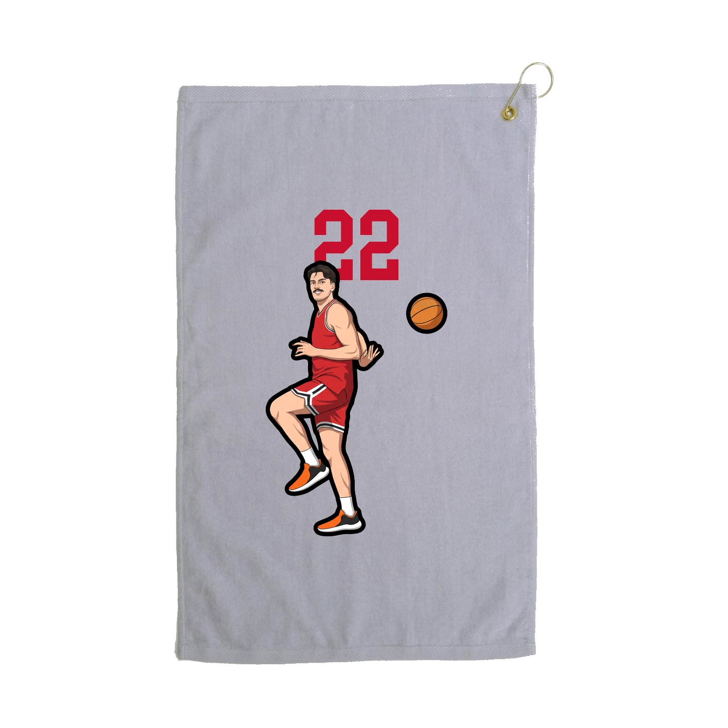Golf Towel — Number Top in Grey