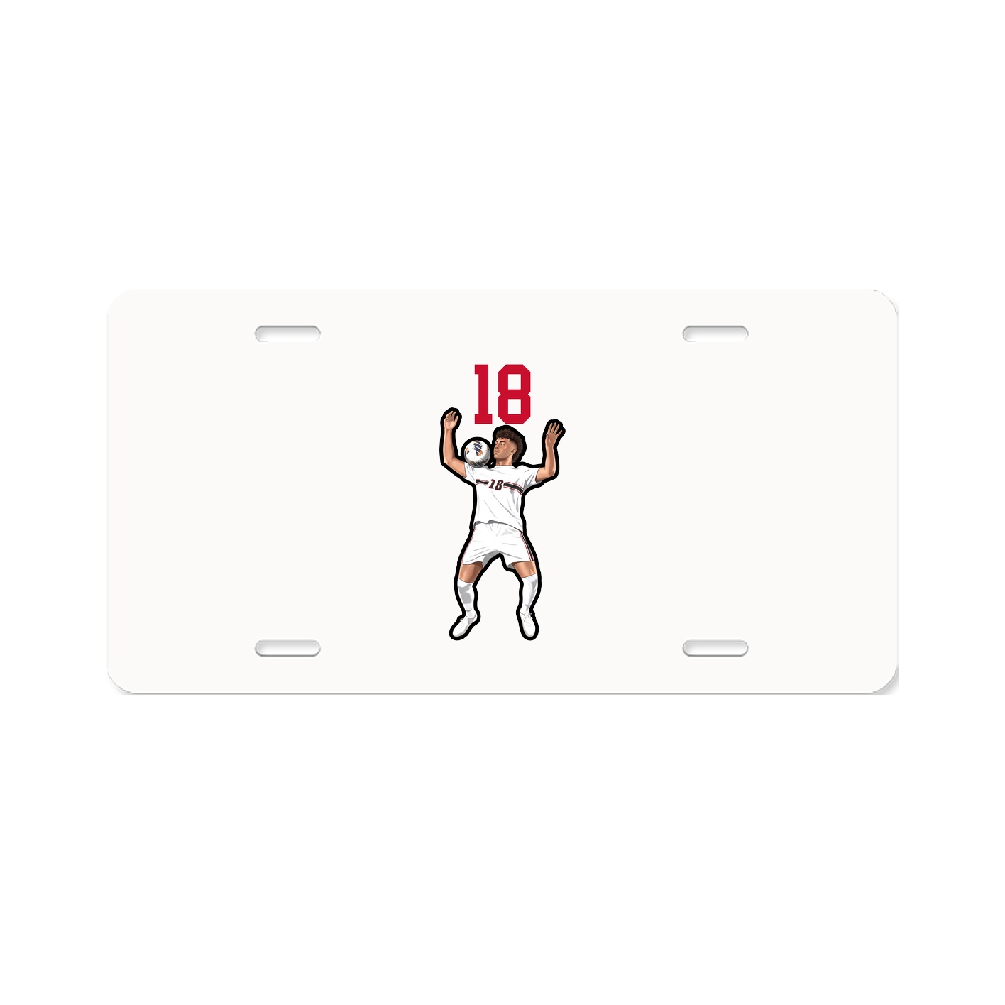 License Plate — Number Top in Classic