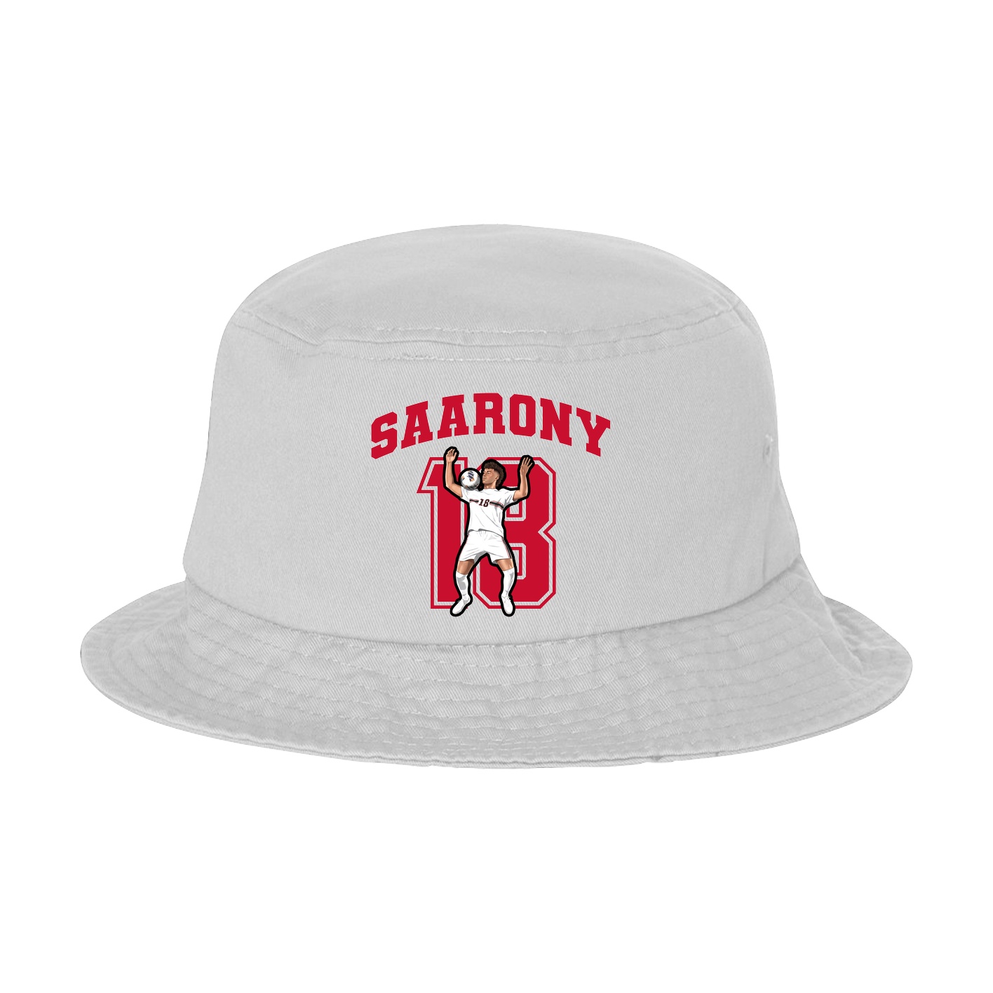 Bucket Cap — Number in White