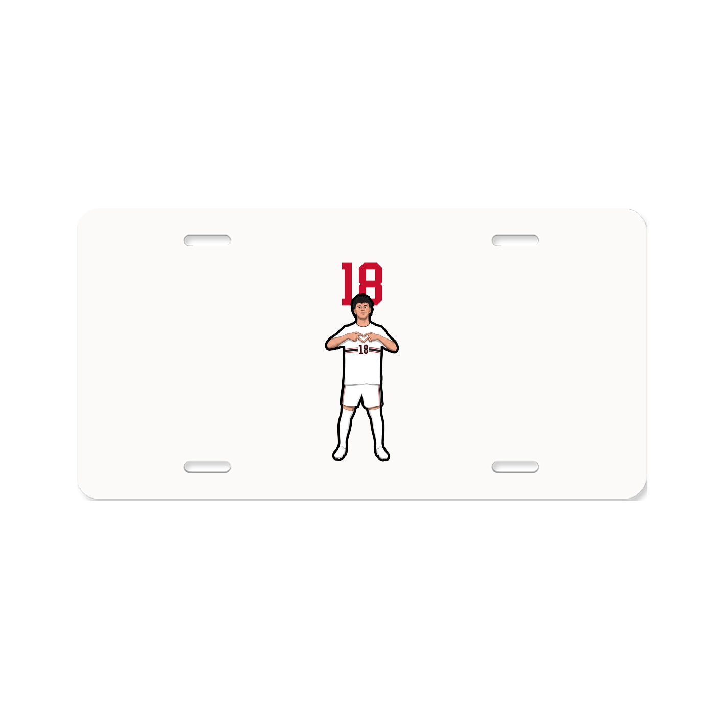 License Plate — Number Top in Classic