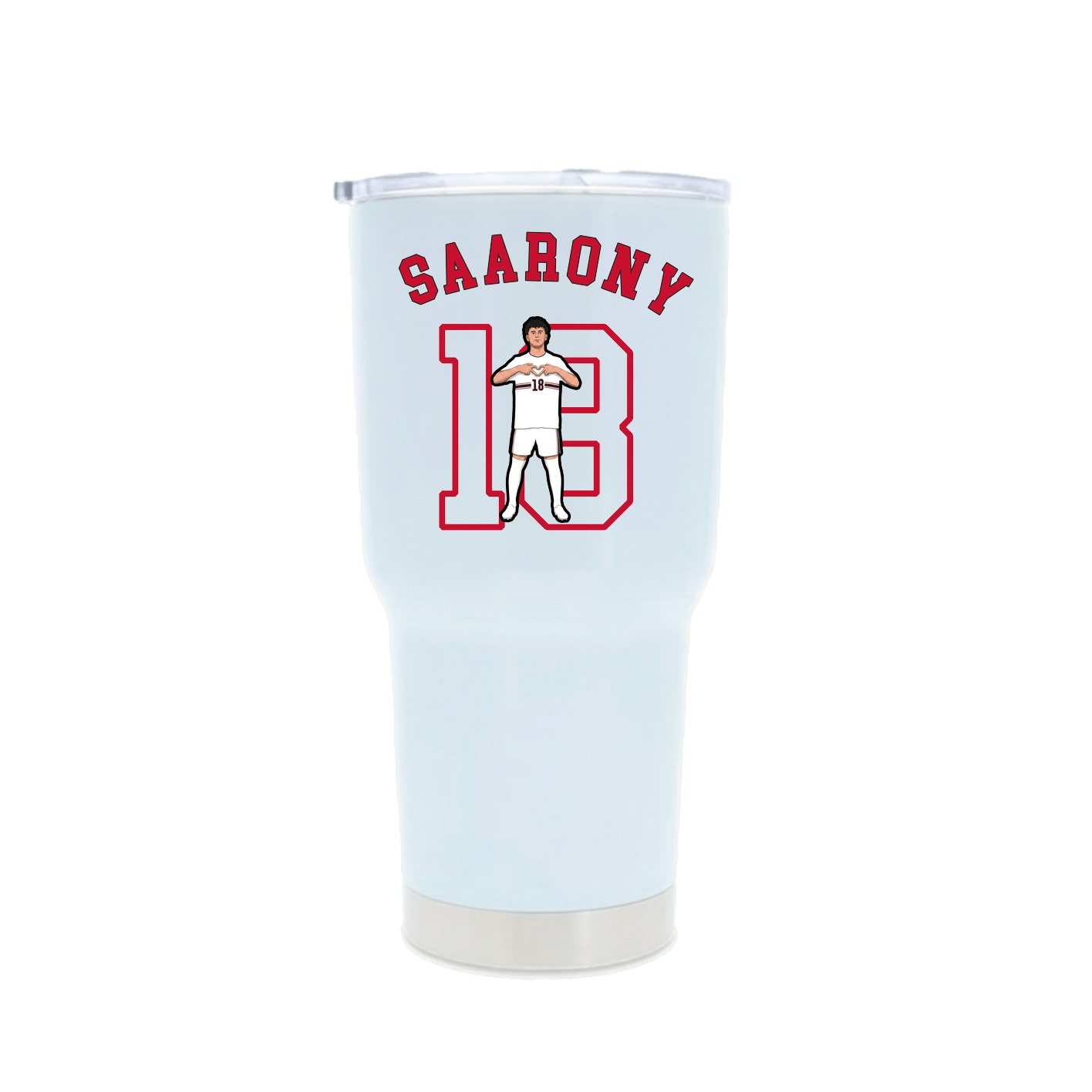 30oz Stainless Steel Tumbler — Shirsey Arch in White