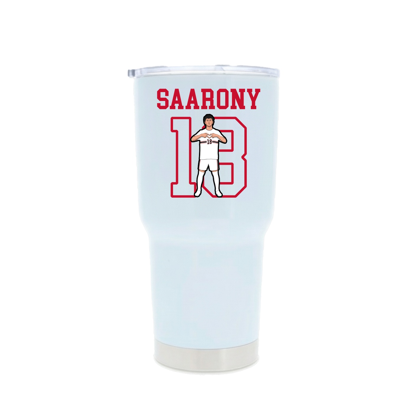 30oz Stainless Steel Tumbler — Shirsey in White