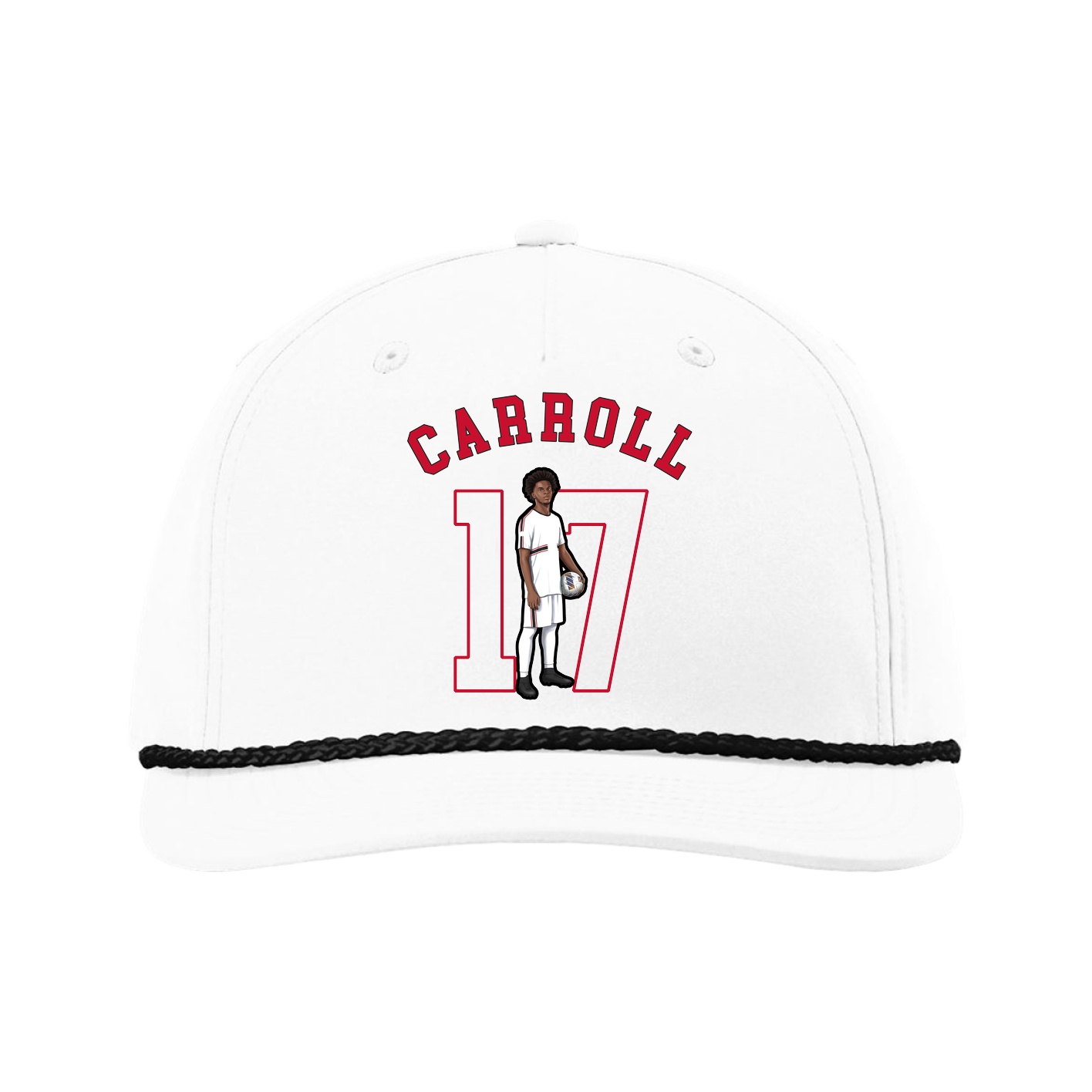 Five-Panel Classic Rope Cap — Shirsey Arch in White