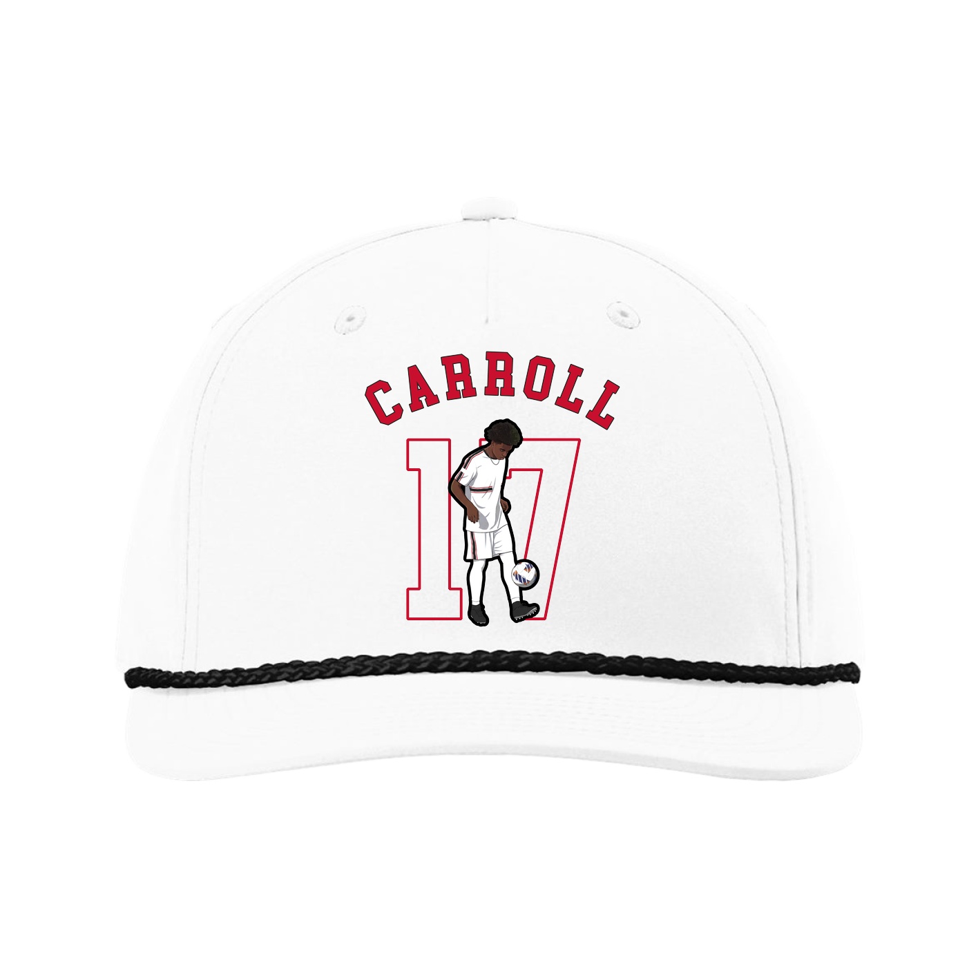 Five-Panel Classic Rope Cap — Shirsey Arch in White