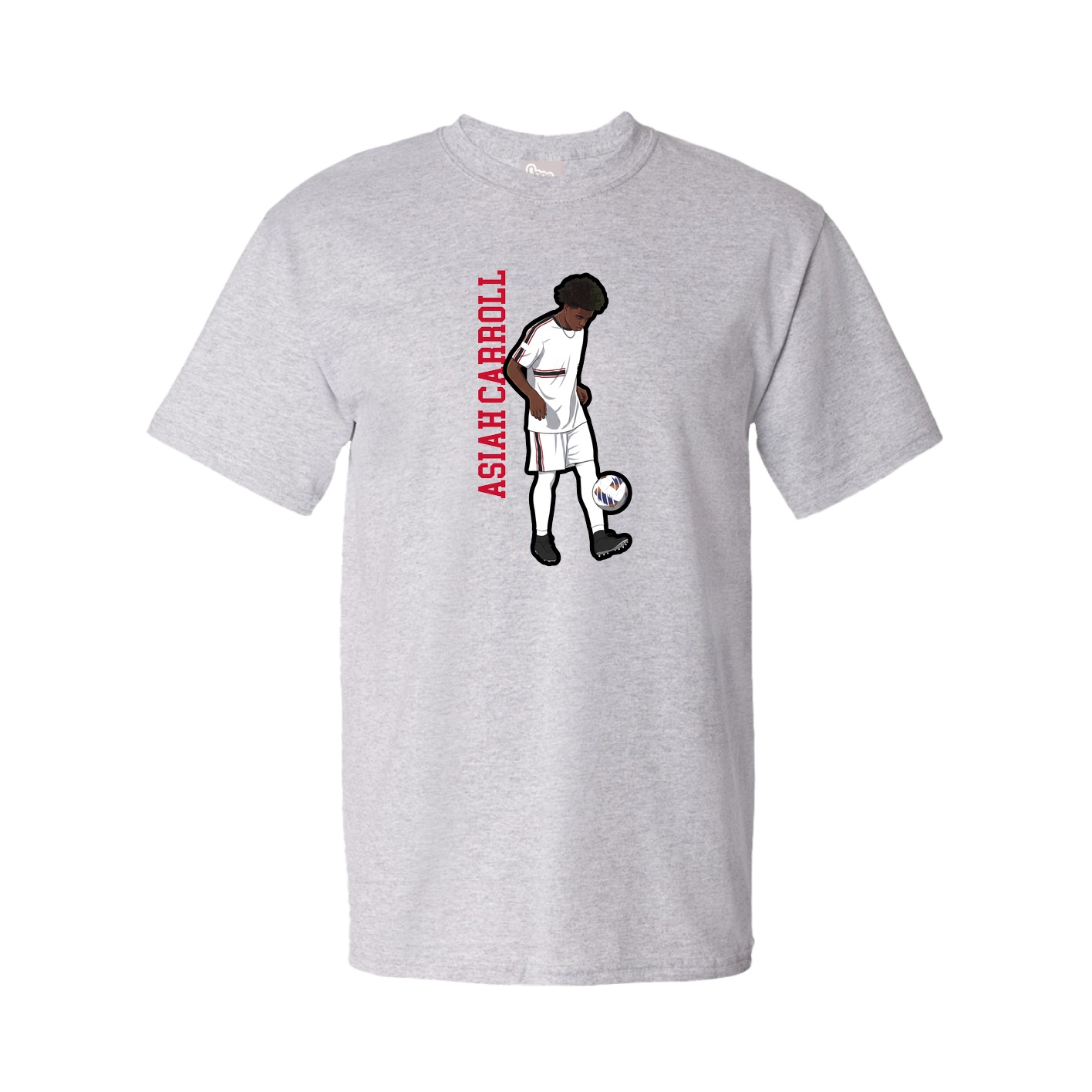 Tee — Name Vertical in Grey