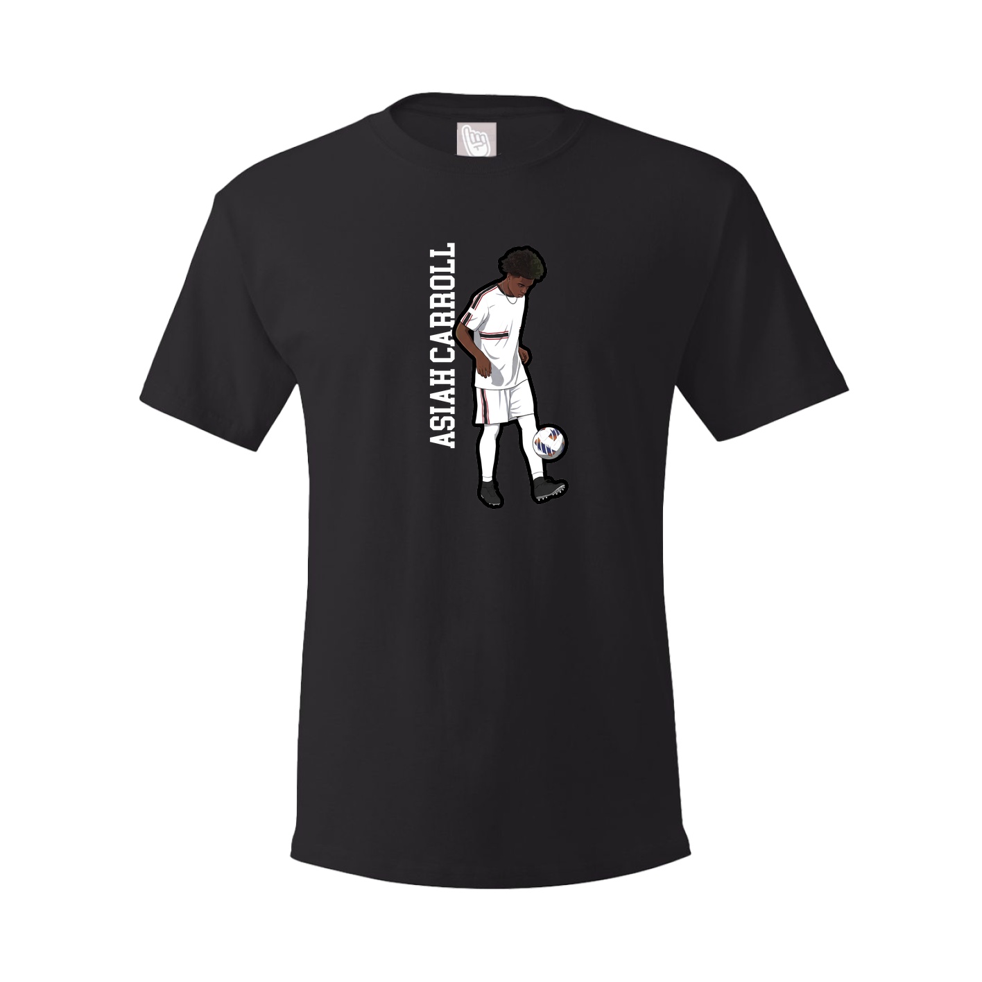 Youth Tee — Name Vertical in Black
