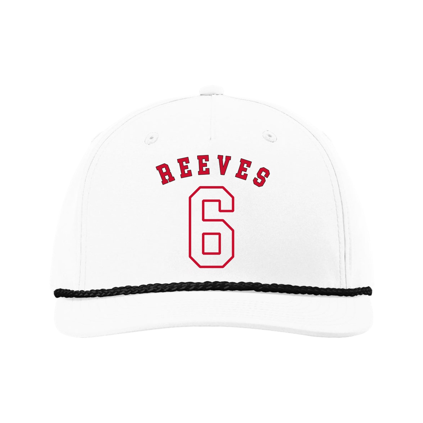 Five-Panel Classic Rope Cap — Shirsey Arch in White