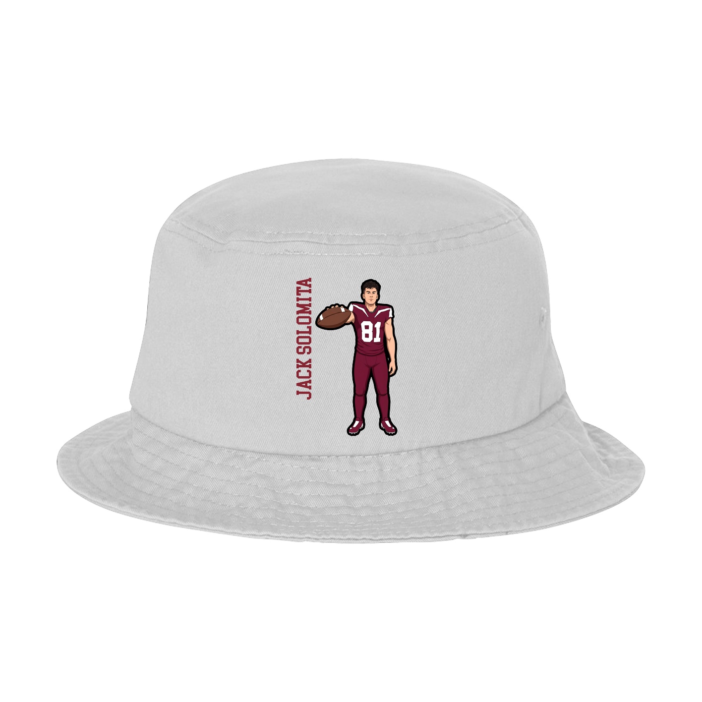 Bucket Cap — Name Vertical in White