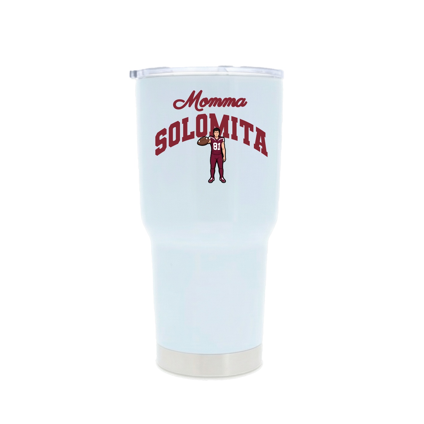 30oz Stainless Steel Tumbler — Mothers Day Arch in White