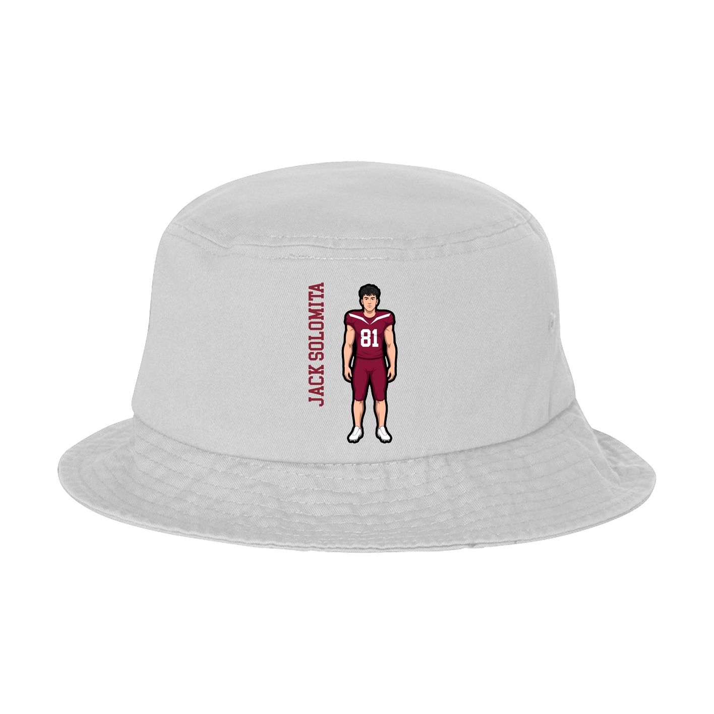 Bucket Cap — Name Vertical in White