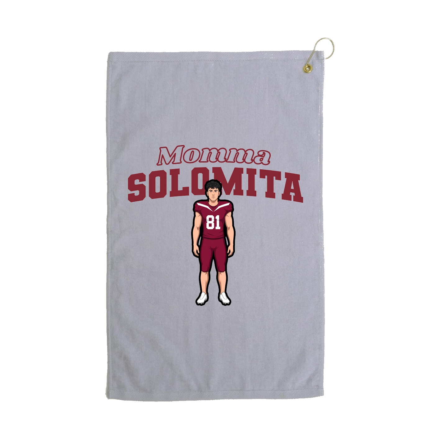 Golf Towel — Mothers Day Block in Grey