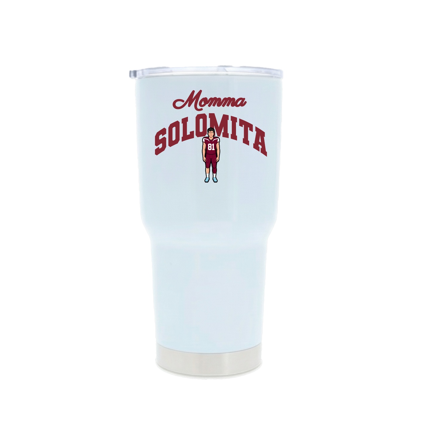 30oz Stainless Steel Tumbler — Mothers Day Arch in White