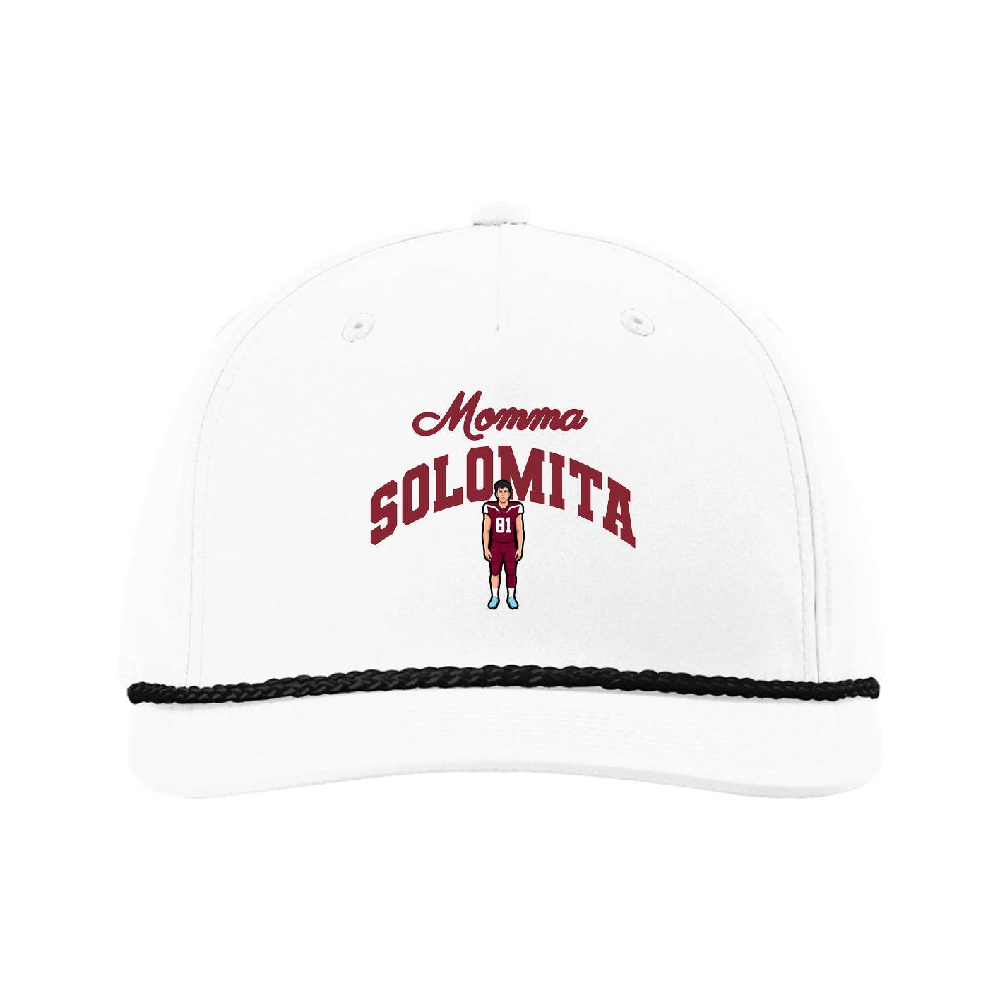Five-Panel Classic Rope Cap — Mothers Day Arch in White