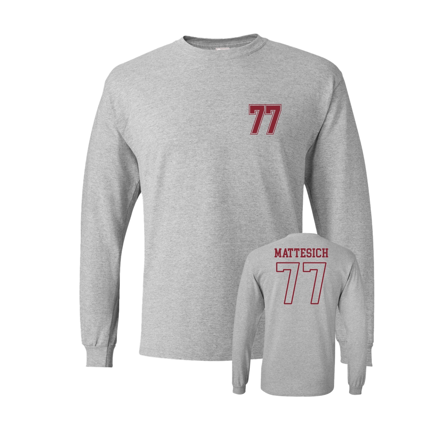 Long Sleeve Tee — Chest Back in Grey