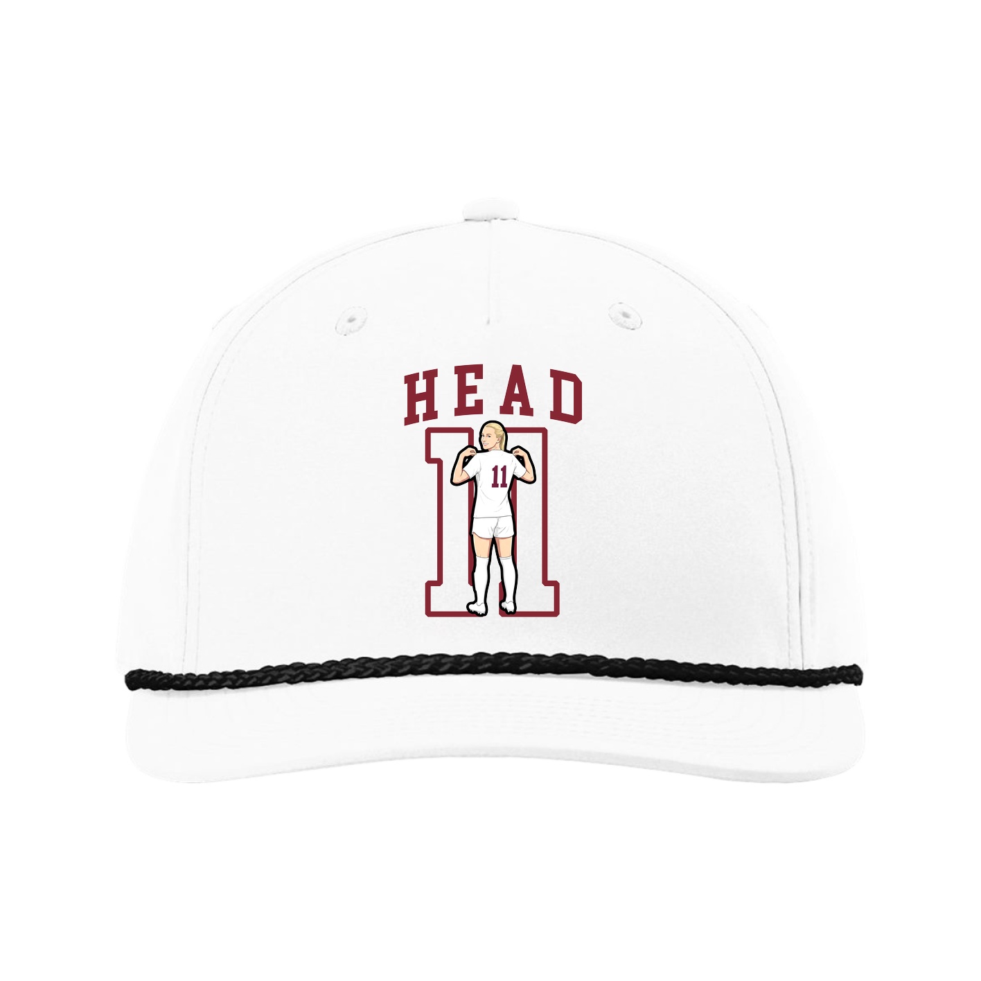 Five-Panel Classic Rope Cap — Shirsey in White