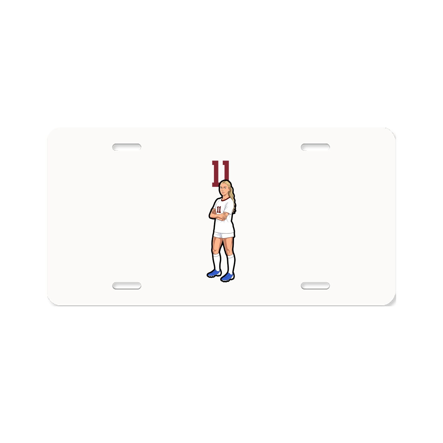 License Plate — Number Top in Classic