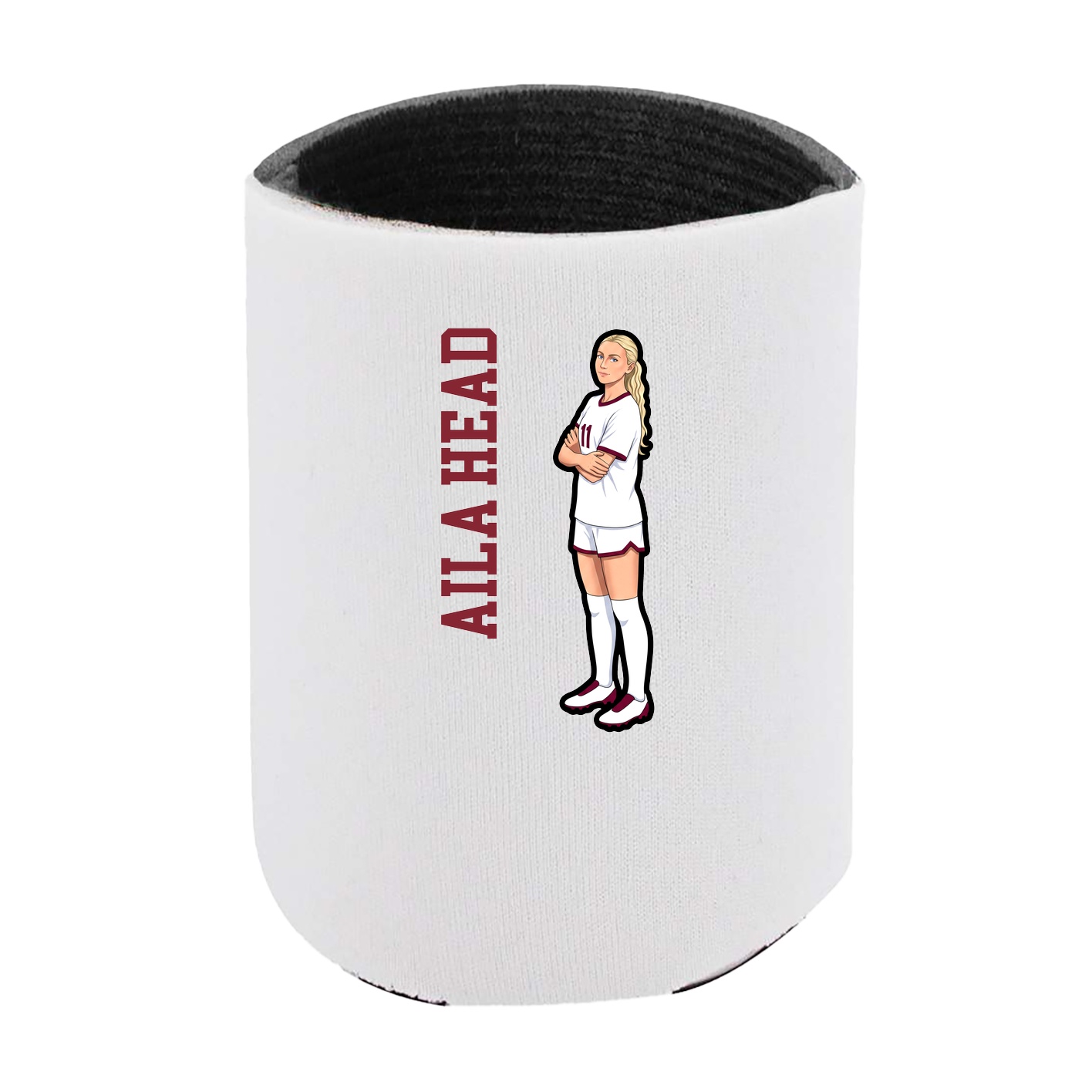 Can Holder — Name Vertical in White