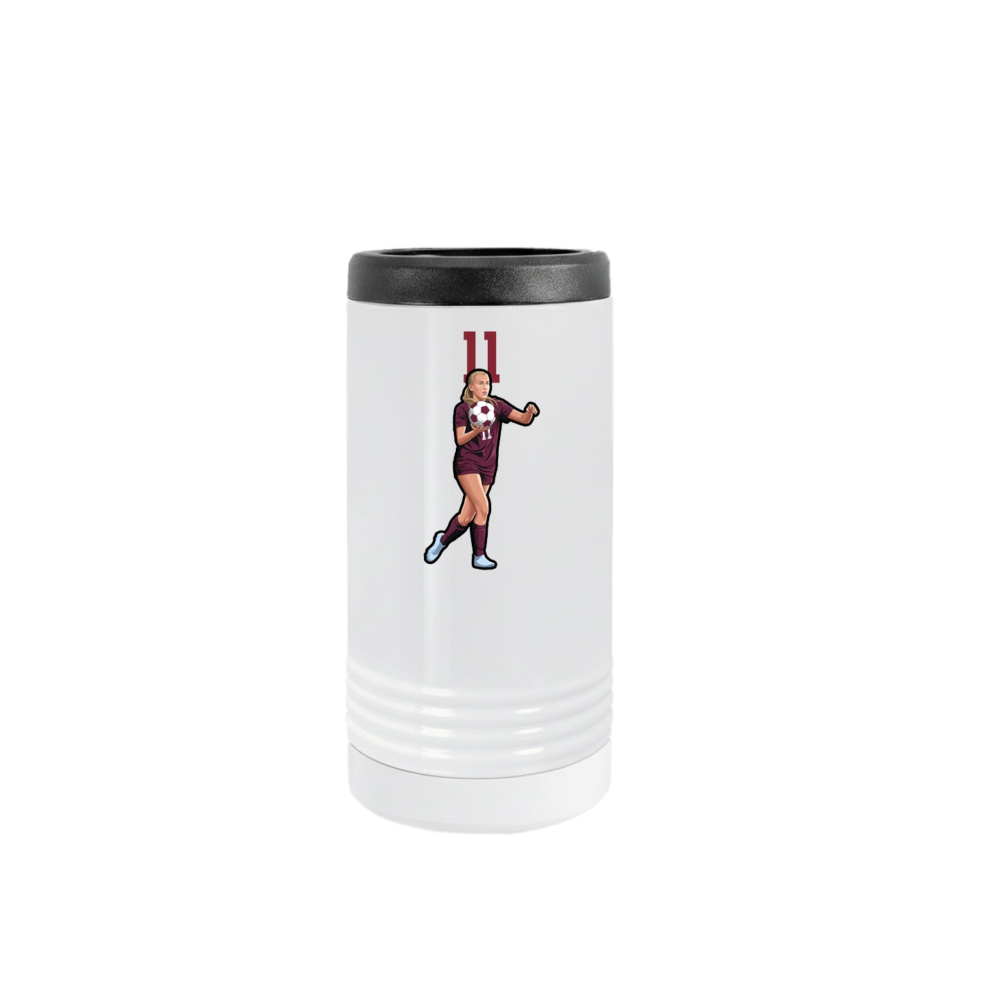 Slim Beverage Holder — Number Top in White