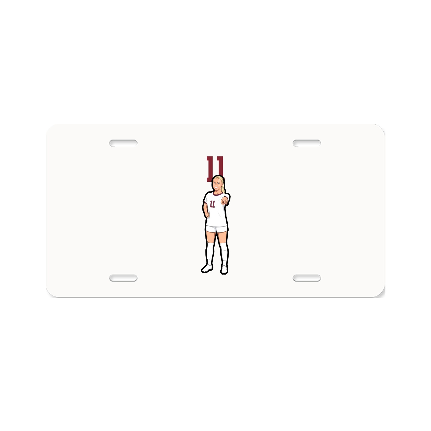 License Plate — Number Top in Classic