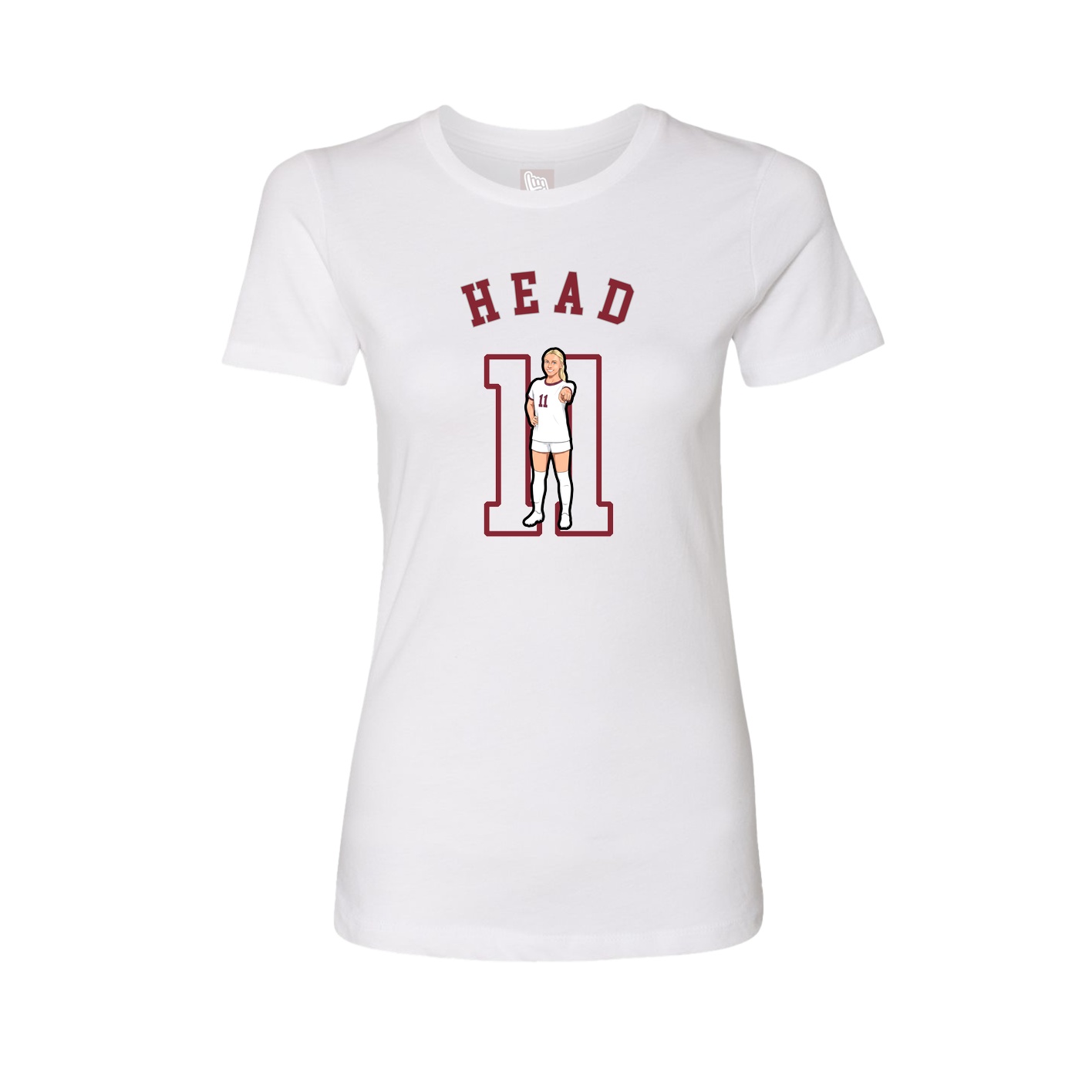 Fitted Women's Tee — Shirsey Arch in White