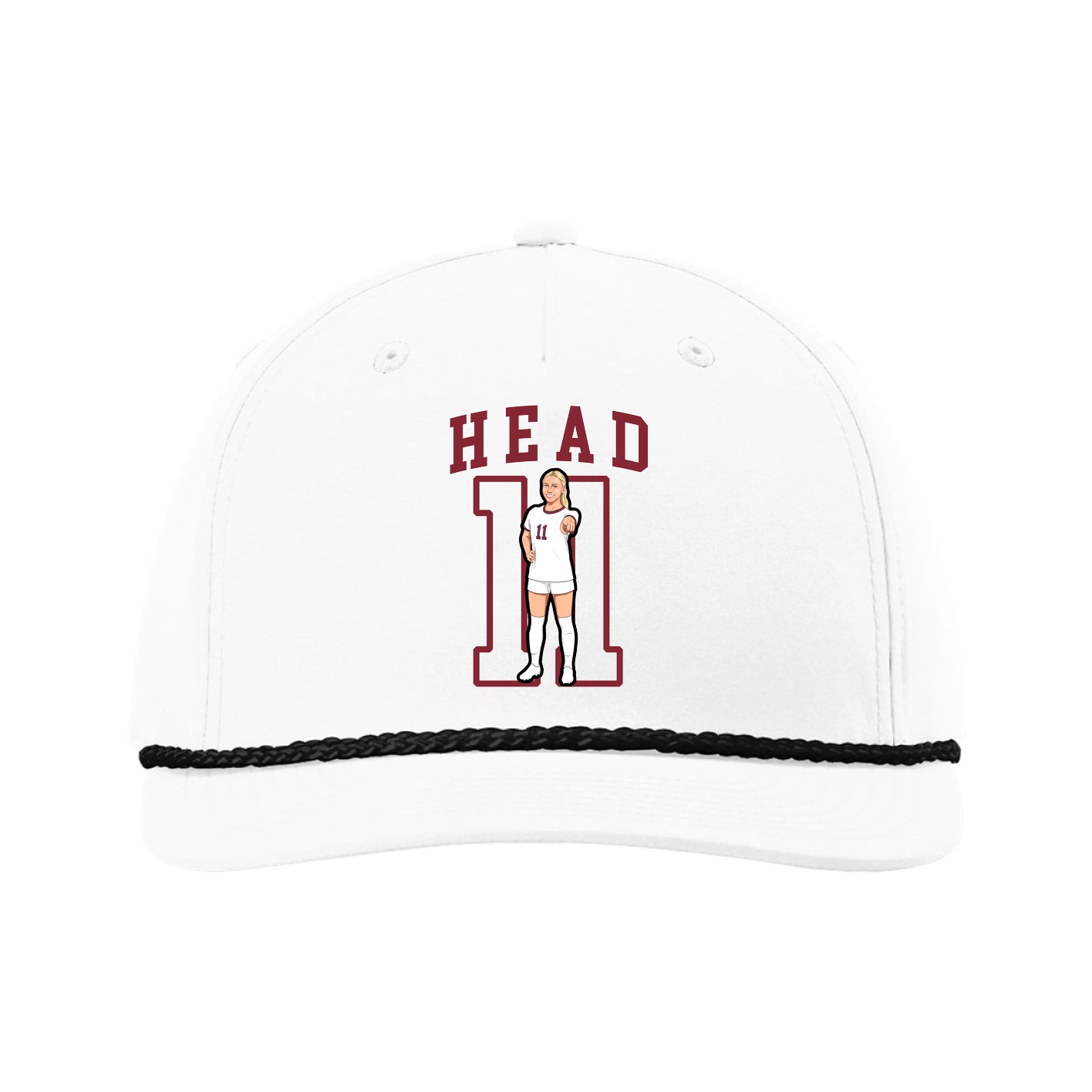 Five-Panel Classic Rope Cap — Shirsey in White
