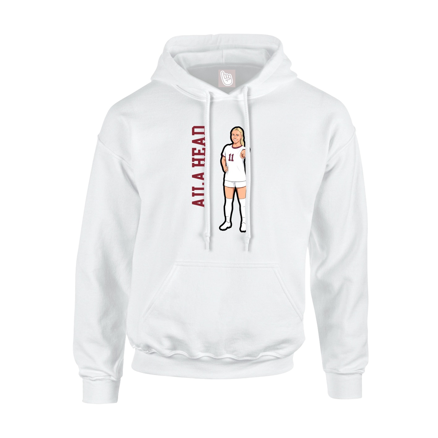 Hoodie — Name Vertical in White