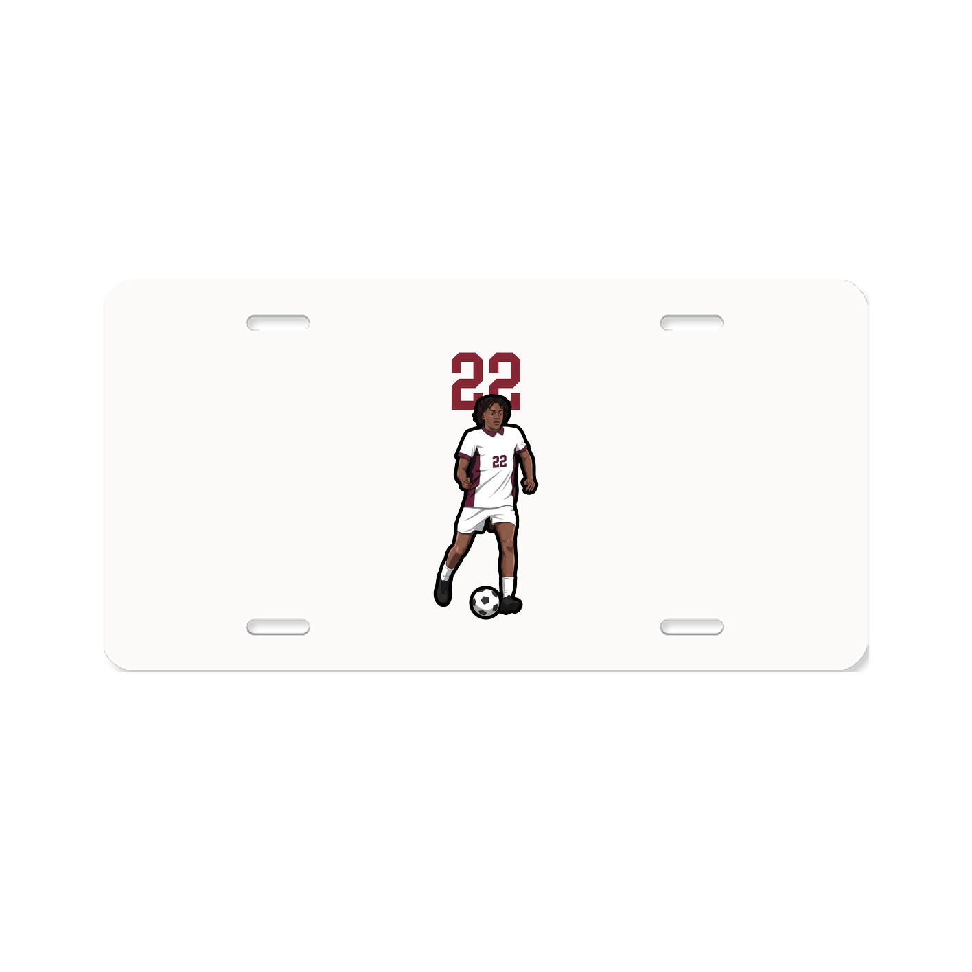 License Plate — Number Top in Classic
