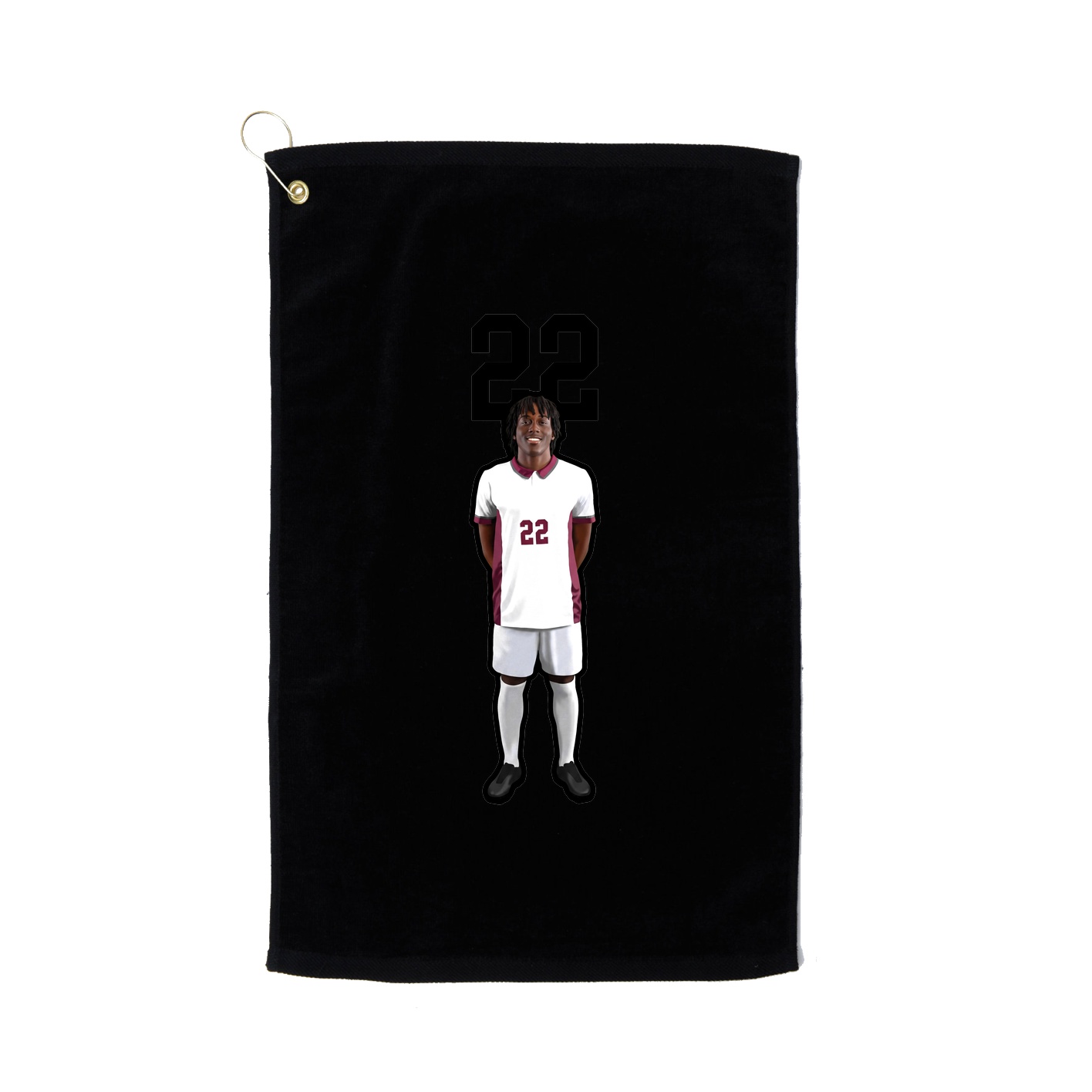 Golf Towel — Number Top in Black