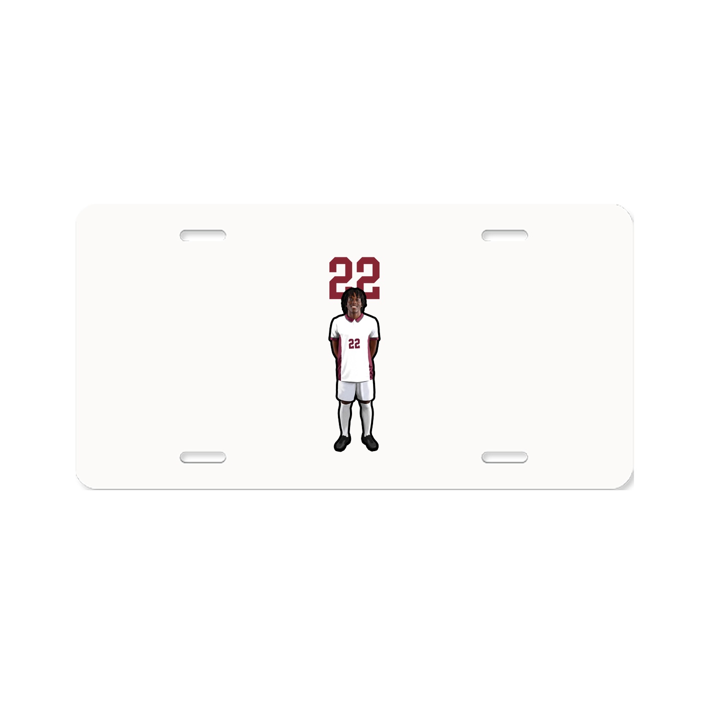 License Plate — Number Top in Classic