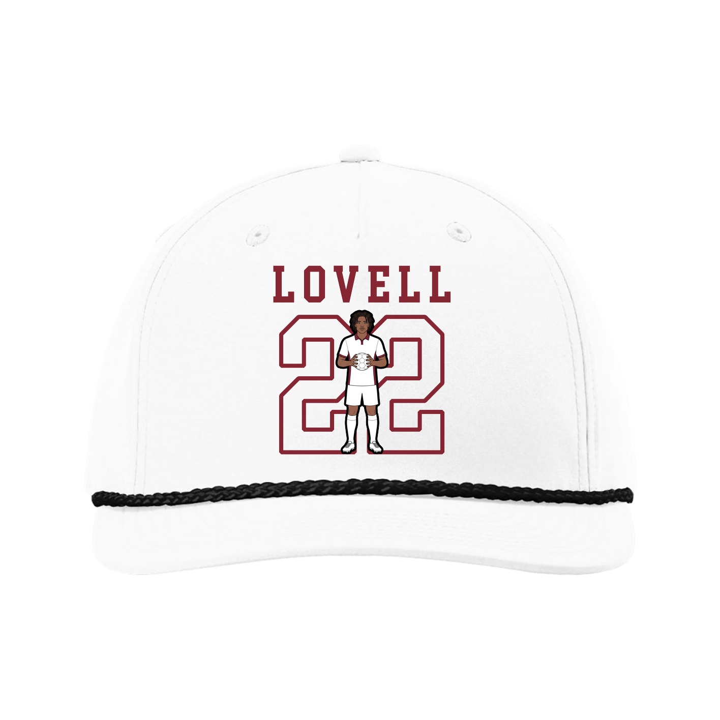 Five-Panel Classic Rope Cap — Shirsey in White