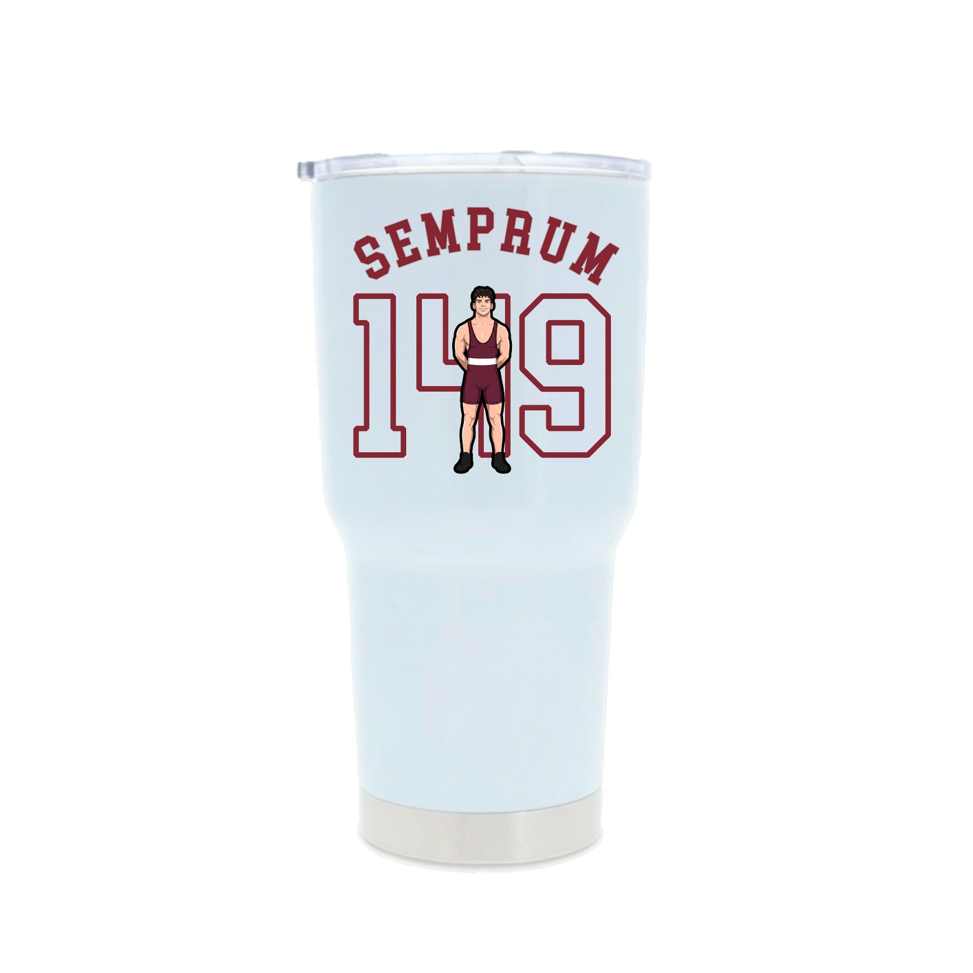 30oz Stainless Steel Tumbler — Shirsey Arch in White