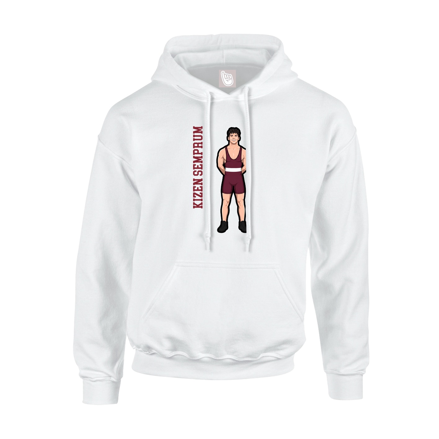 Hoodie — Name Vertical in White