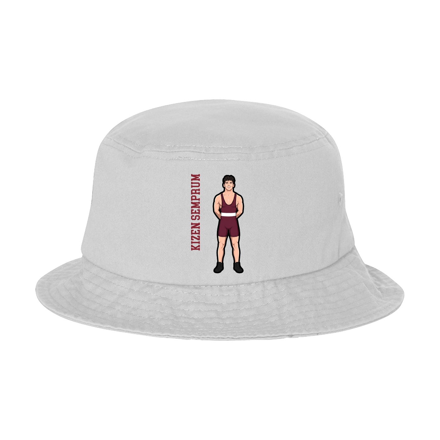 Bucket Cap — Name Vertical in White