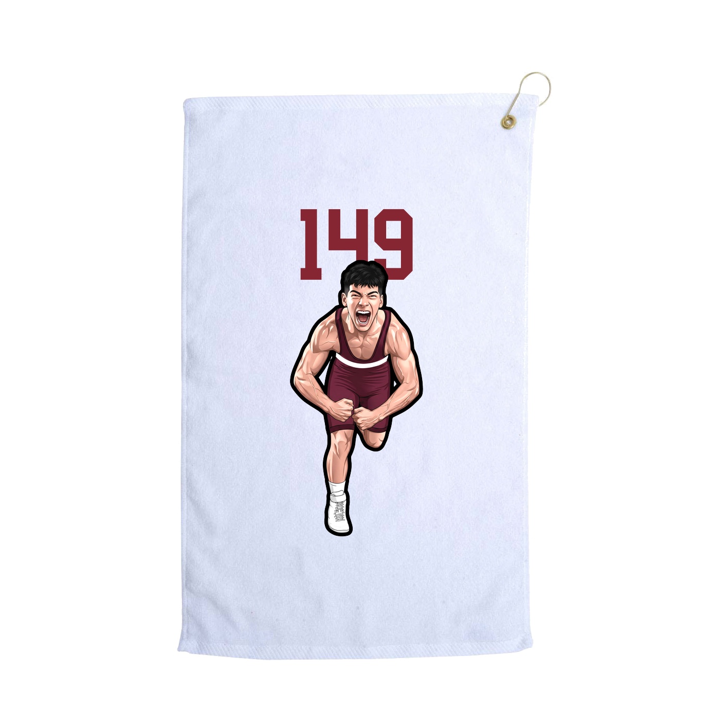 Golf Towel — Number Top in White